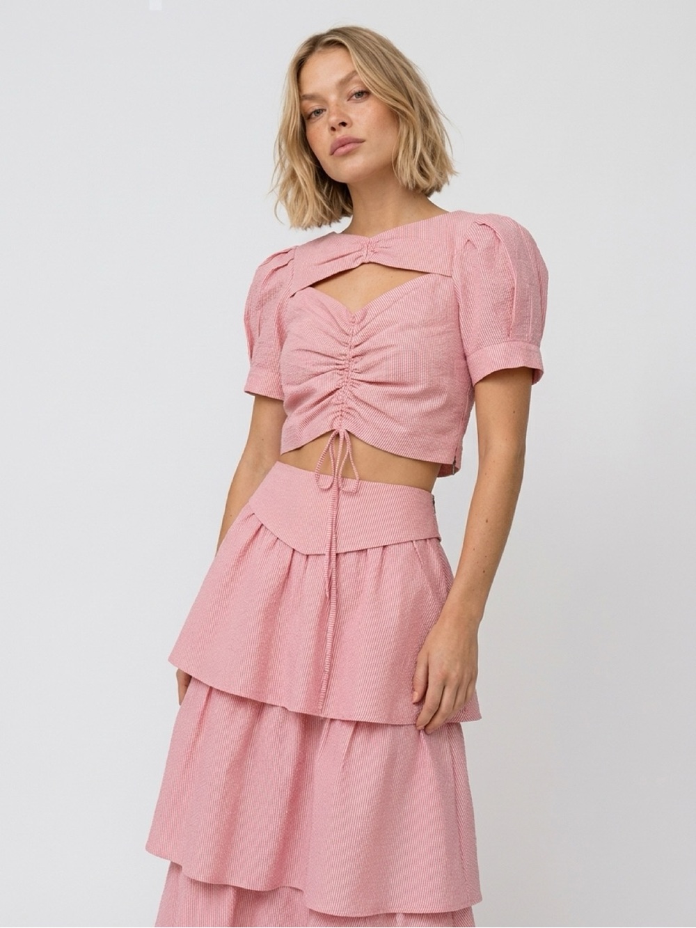 Boutique Cool rated Miami Red  Midi Skirt - and top NWTs $480